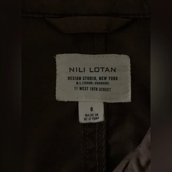 Nili Lotan Brown Cotton Trench Coat size 8 FITS size 4-6 - Picture 11 of 14